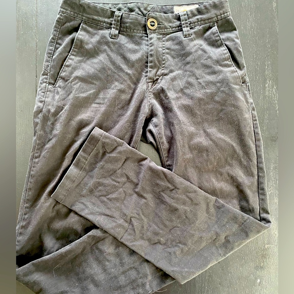 Black Volcom cotton pants